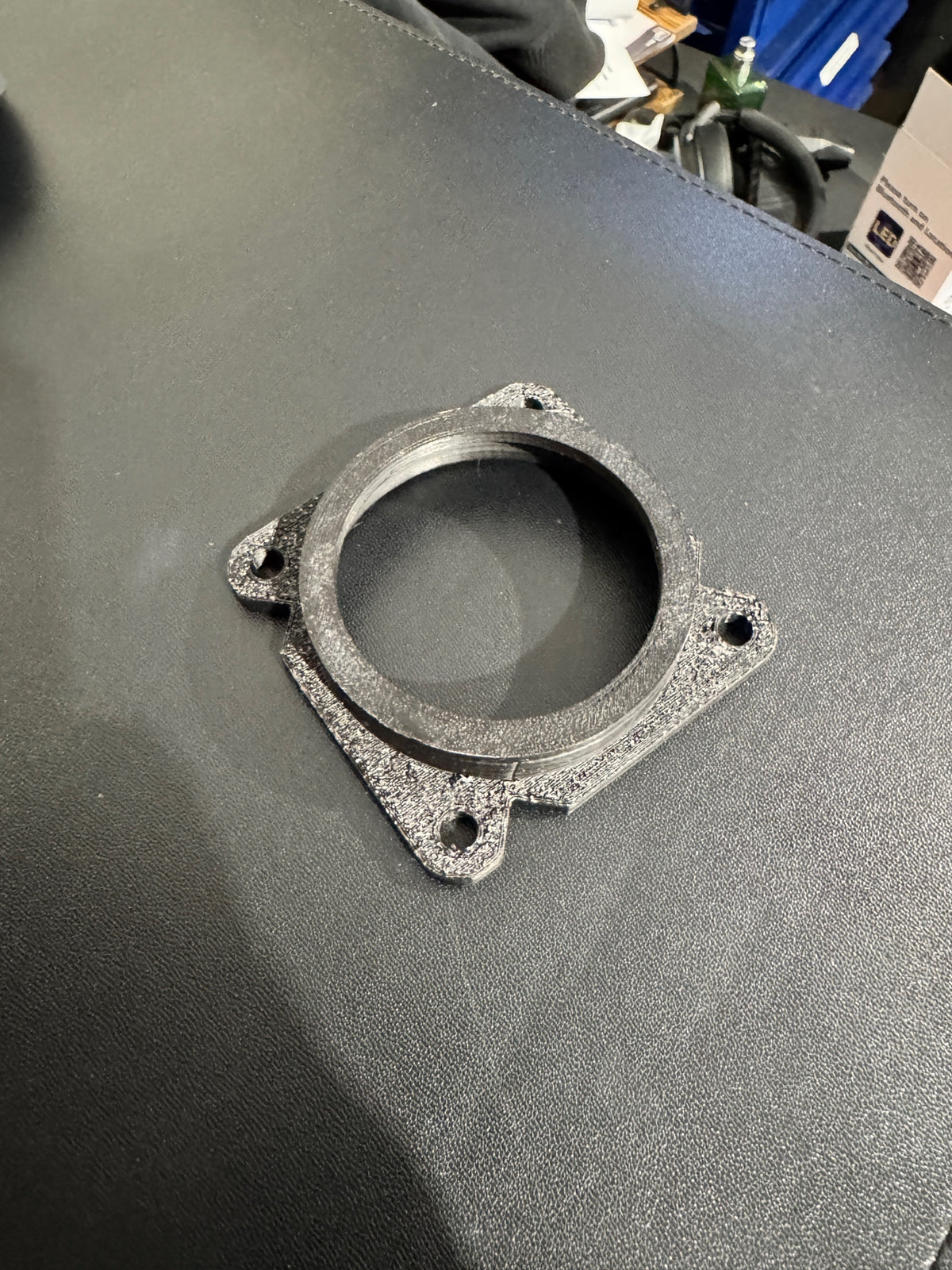 Tweeter adapter rear view — raised tweeter ring