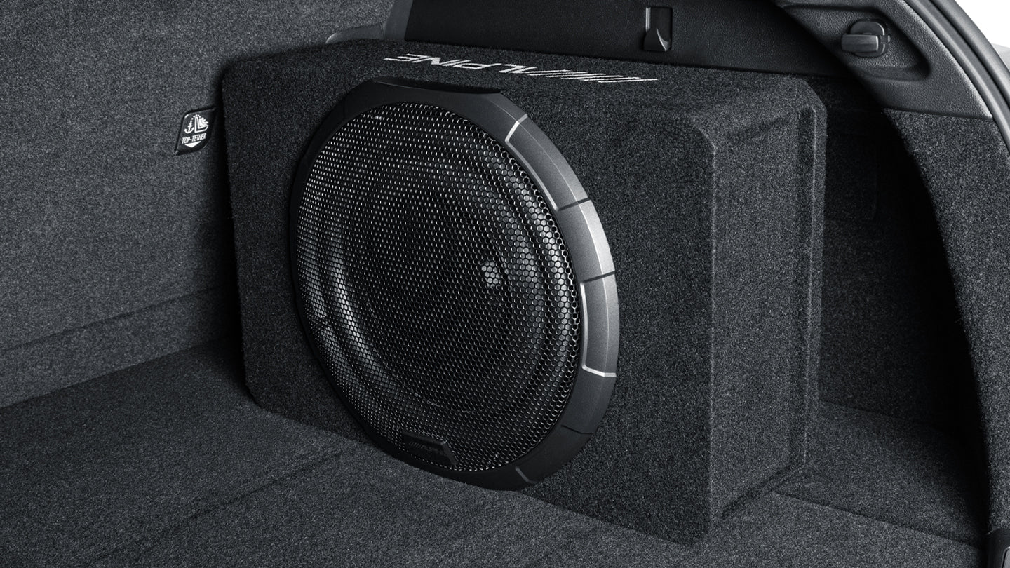 Alpine PWV-SB12 BassRev 12″ Slim-Line Powered Subwoofer