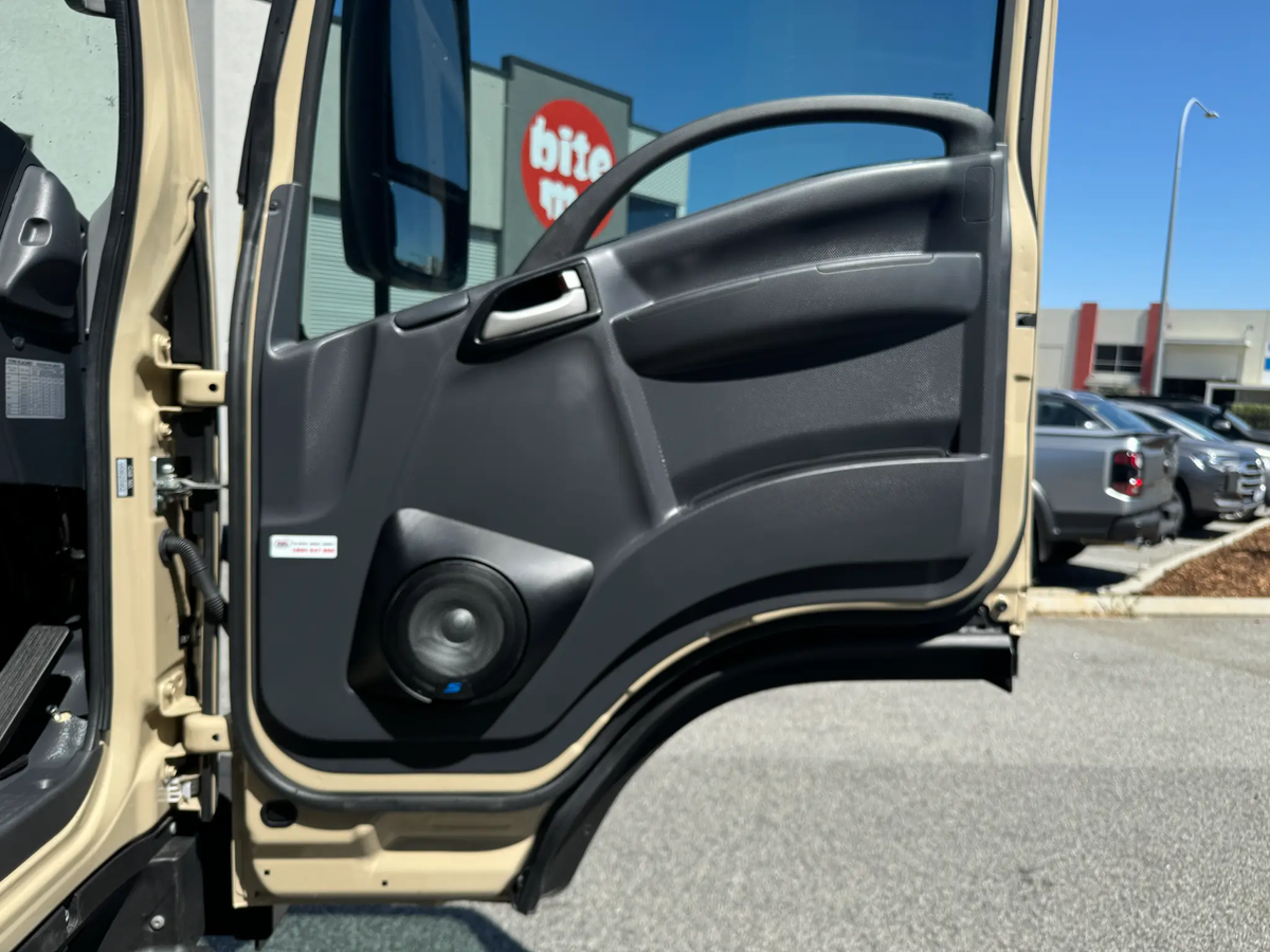 NP75 speaker pod installed - door open view