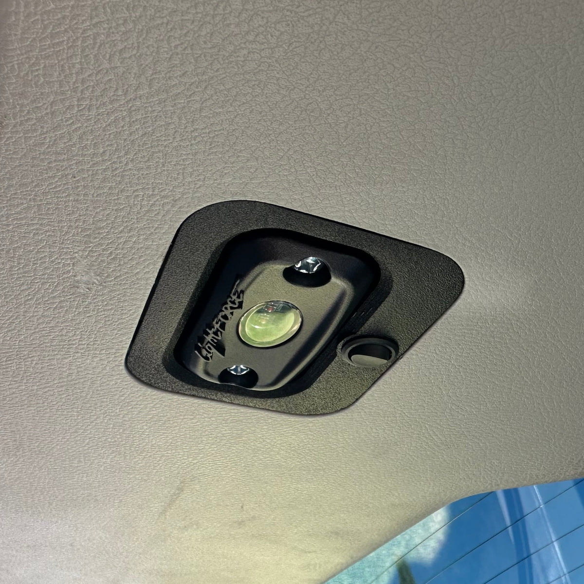 LC200 Tailgate Light Bracket installed with Lightforce ROK9 light in Toyota LandCruiser 200 tailgate