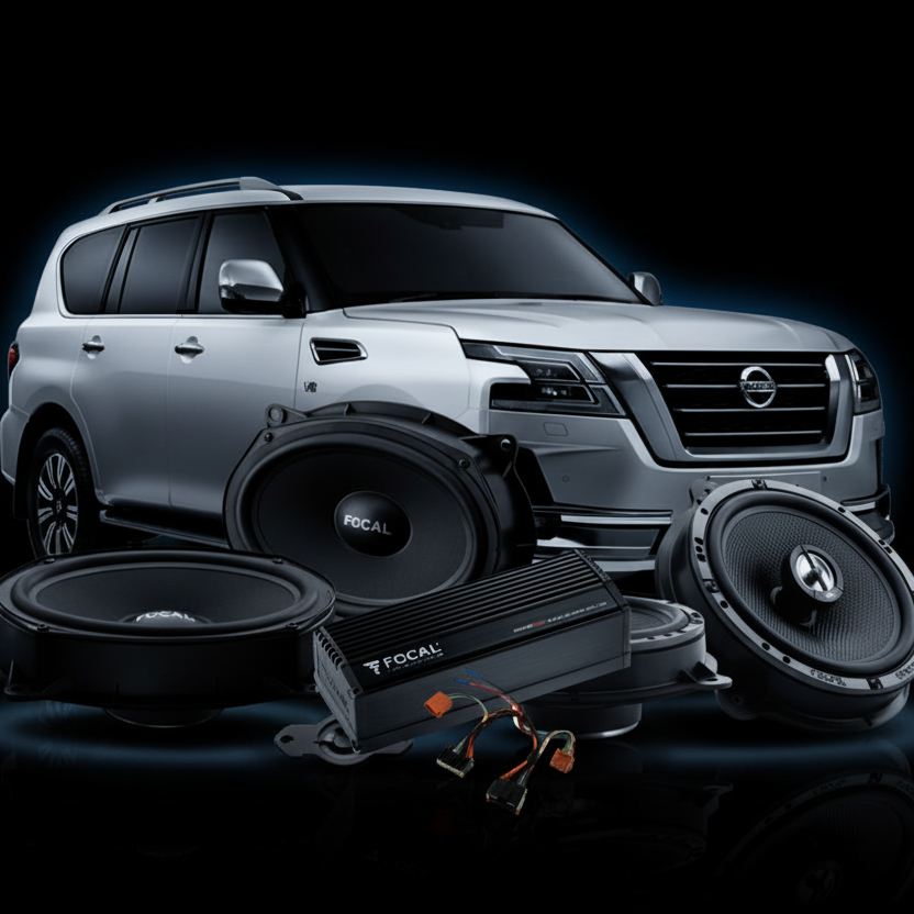Stage 1 Audio Upgrade – Nissan Patrol Y62 & Navara NP300 | Plug & Play Focal Speaker Kit