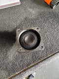 Focal K2 tweeter mounted in adapter — top-down view
