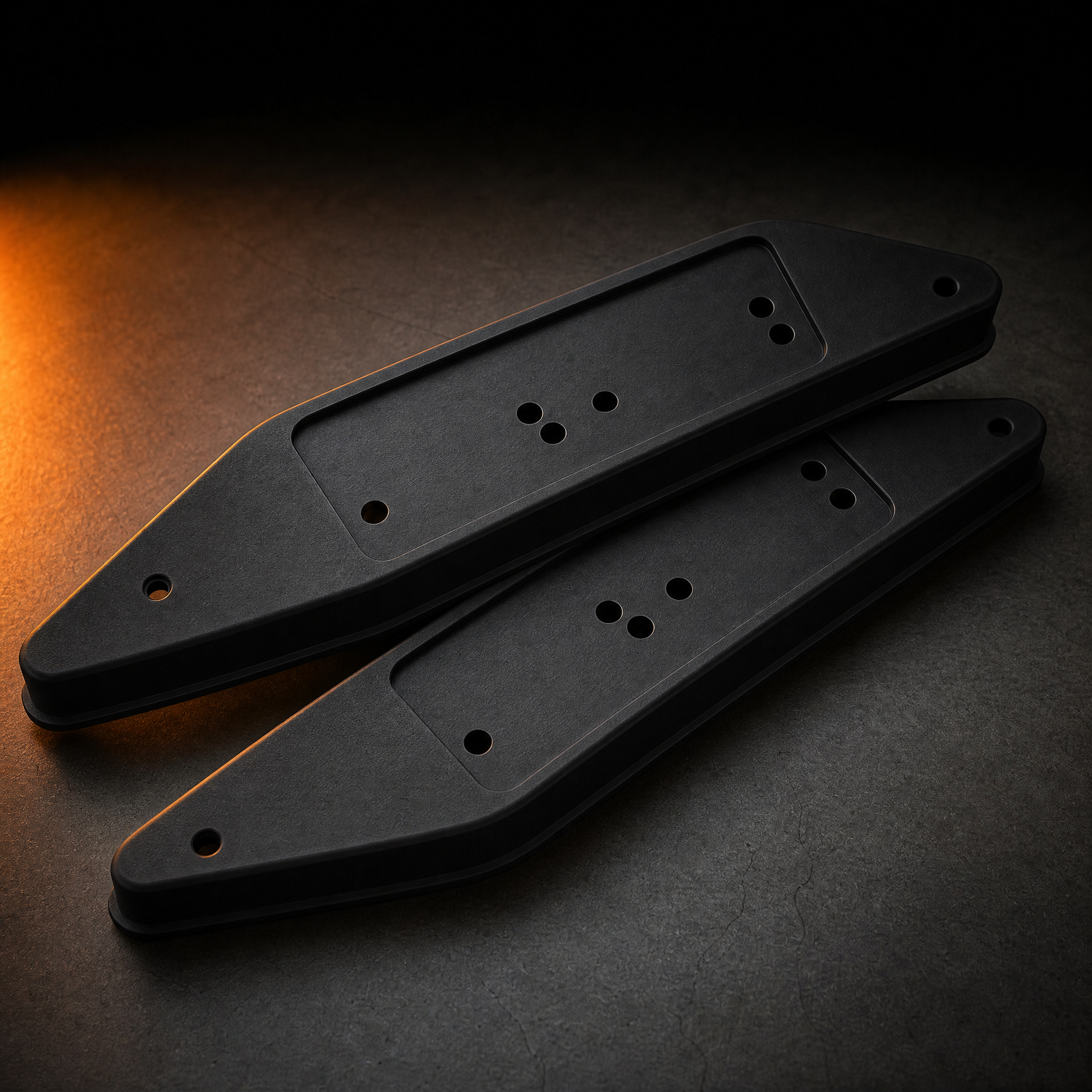 Pajero Sport rear work light brackets pair - front view